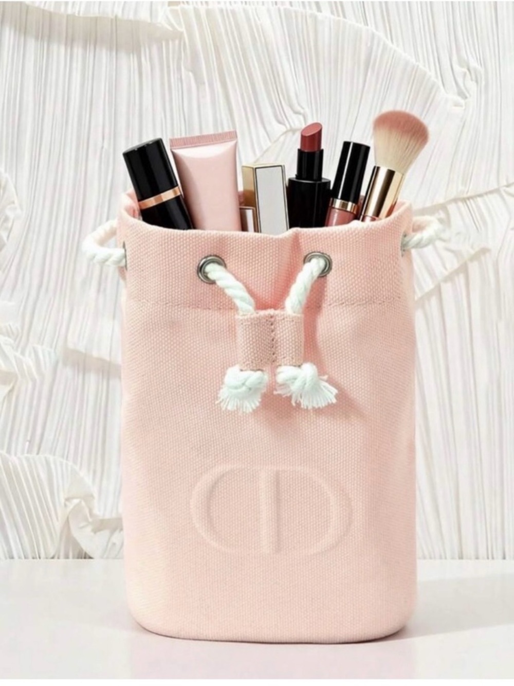 Dior Drawstring makeup Pouch. Or whatever you want to use it for